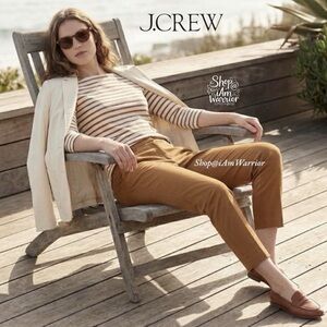J.Crew NWT Cafe Capri toffee slim stretch pants *shop@iamwarrior